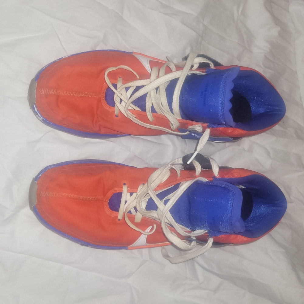 Mens Orange and Blue Athletic Shoes